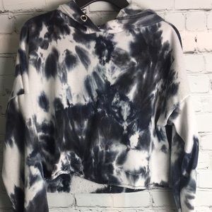 rue21 crop top sweater tie dye